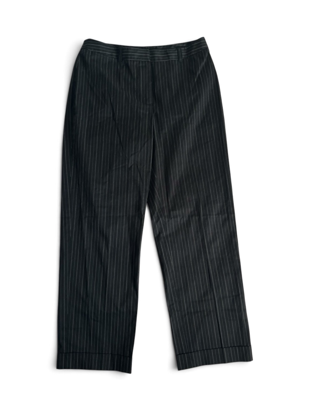 Y2K Black pinstripe dress pants mid to low rise office siren office trousers